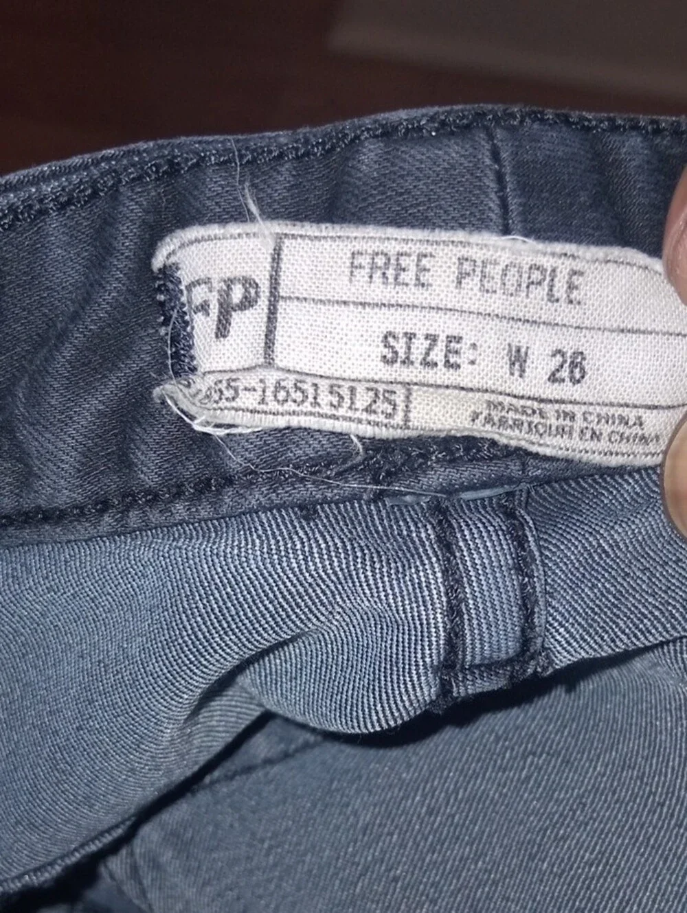 FP Free People Black Ripped Skinny Jeans